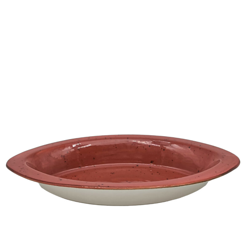 Tulu Porselen Ultraform Oval Kayık 36X22 cm-Reactıve 36 Kırmızı - 1