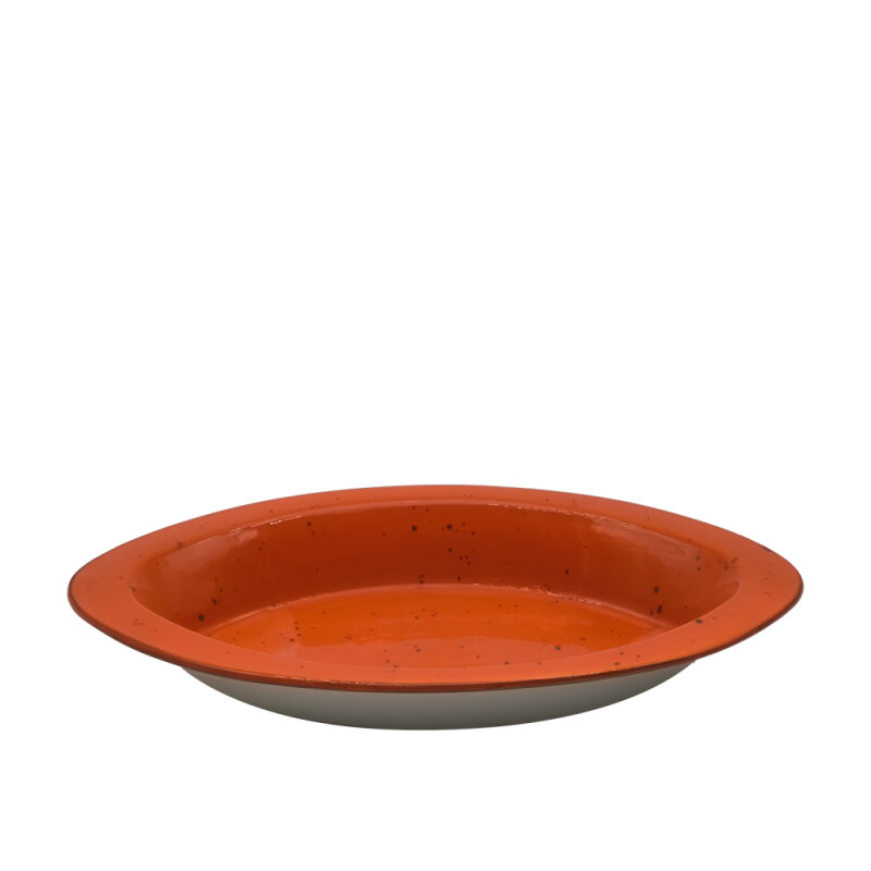 Tulu Porselen Ultraform Oval Kayık 36X22 cm-Reactıve 44 Turuncu - 1