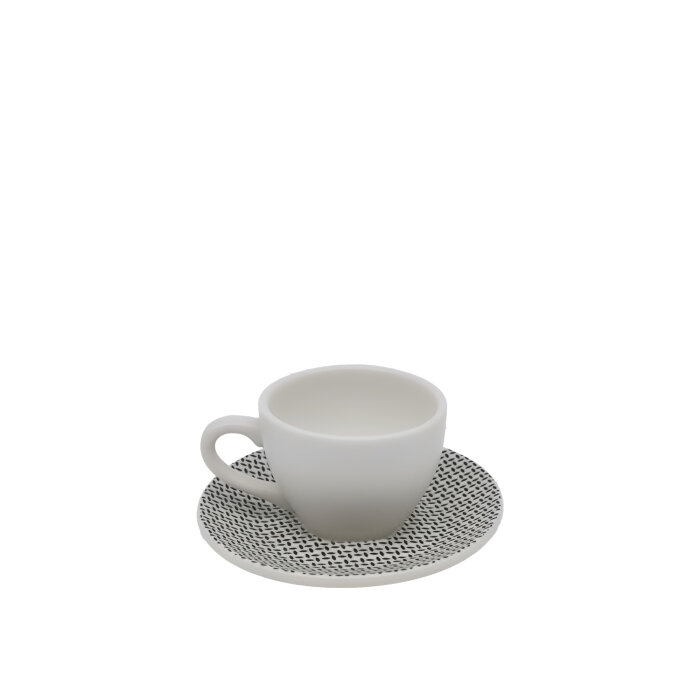 Ultraform Hotel Porselen M&M Beyaz Espresso Fincan+Tabak 70 ml - 1