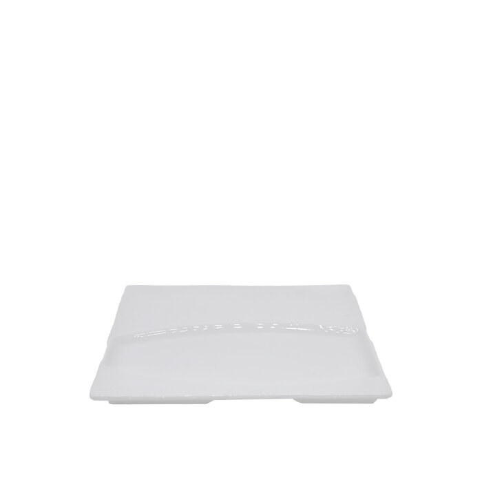 Ultraform Hotel Porselen Oval Bölmeli Kare Sunum Tabak 20X2 - 1