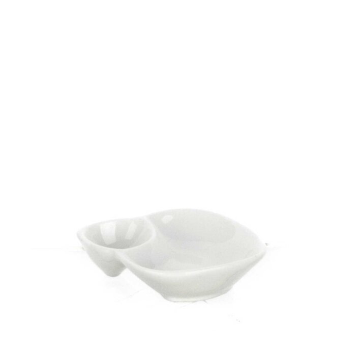 Ultraform Hotel Porselen İki Bölmeli Sosluk Std 11X8.5 cm - 1