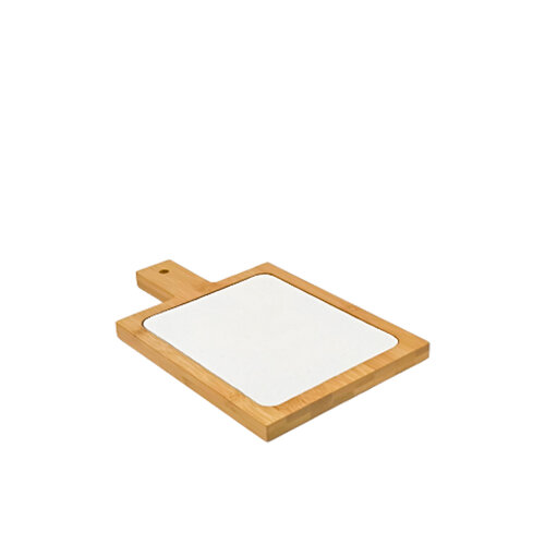 Ultraform Hotel Porselen Sunum Tabak Bambu Standlı 28x17 cm - ULTRAFORM PORSELEN
