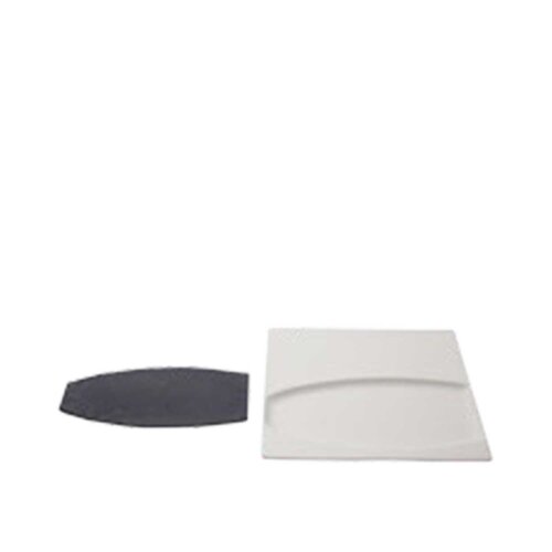 Ultraform Hotel Porselen Oval Bölmeli Kare Sunum Tabak 35X35 - ULTRAFORM PORSELEN