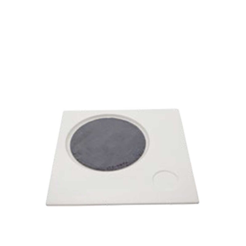 Ultraform Hotel Porselen Yuvarlak Bölmli Kare Sunum Tabak 36X36 cm - 1