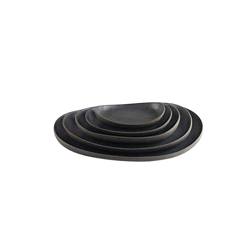 Matgusto A La Venice Mat Siyah Düz Tabak Q:24 H:4 cm VEM25244 - 2