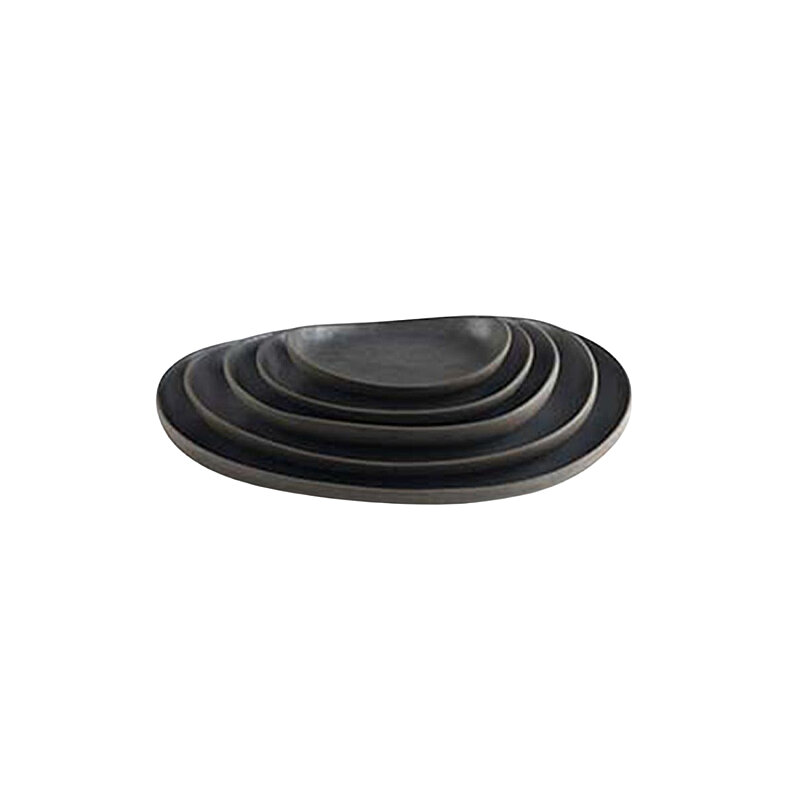 Matgusto A La Venice Mat Siyah Düz Tabak Q:30 H:4 cm VEM25304 - 2