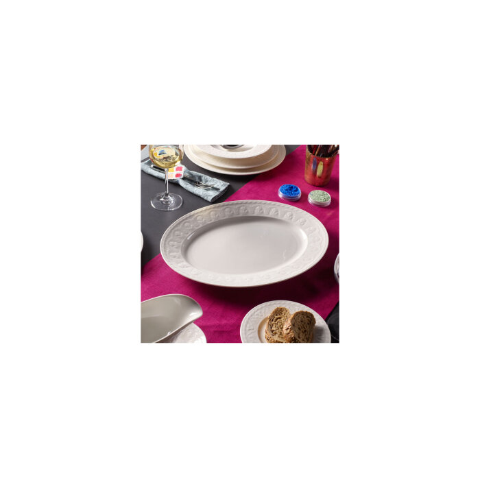 Villeroy & Boch Cellini Oval Düz Tabak 400 mm 1046002940 - 2