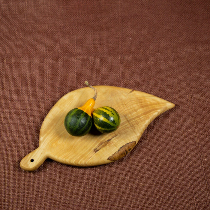 Zeytiniz Yaprak Formlu Sunum Tahtası30x16 cm - 2