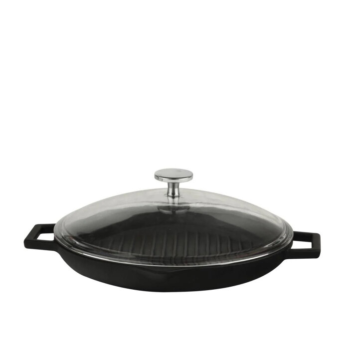 Lava Yuvarlak Izgara Tava Çap 30 Cm Cam Kapaklı - 1