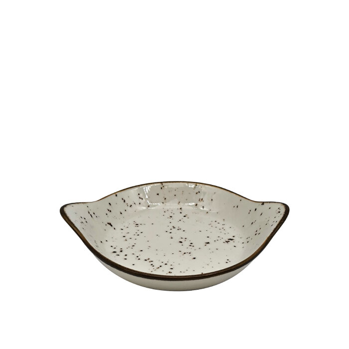 Tulu Porselen Yuvarlak Sahan Sunum 19 cm - Reactıve 46 Krem - 1