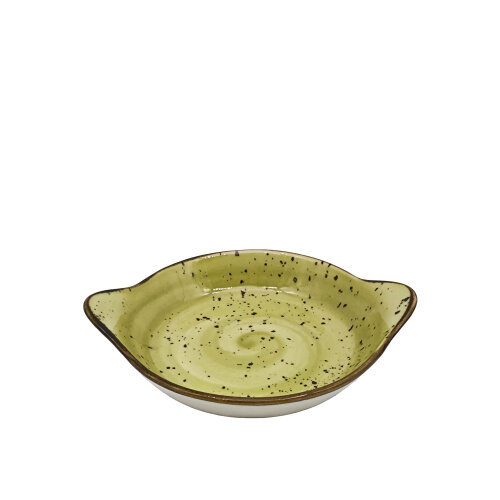 Tulu Porselen Yuvarlak Sahan Sunum 19 cm - Reactıve 77 Yeşil - TULU PORSELEN