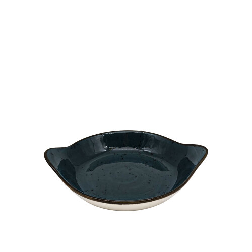 Tulu Porselen Yuvarlak Sahan Sunum 19 cm - Reactıve 96 Mavi - TULU PORSELEN