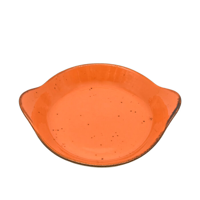 Zest Porcelain Yuvarlak Sahan Sunum 22Cm -Paris Turuncu - 1
