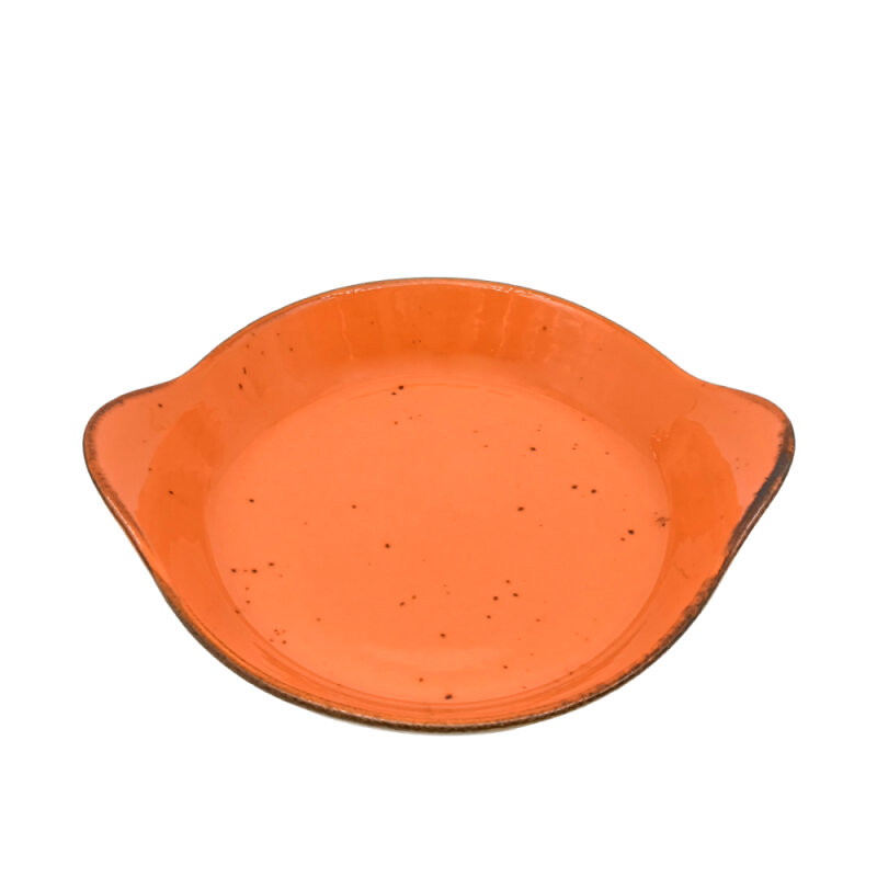 Zest Porcelain Yuvarlak Sahan Sunum 22Cm -Paris Turuncu - 1