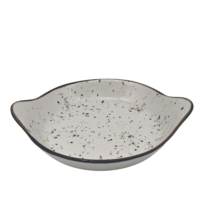 Tulu Porselen Yuvarlak Sahan Sunum 22 cm - Reactıve 46 Krem - 1