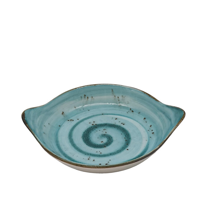 Zest Porcelain Yuvarlak Sahan Sunum 22Cm -Paris Turkuaz - 1