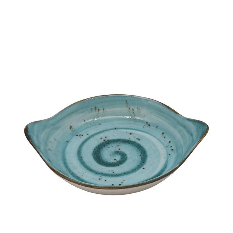 Zest Porcelain Yuvarlak Sahan Sunum 22Cm -Paris Turkuaz - 1