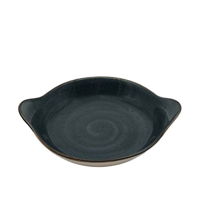 Zest Porcelain Yuvarlak Sahan Sunum 22Cm -Paris K.Mavi - 1