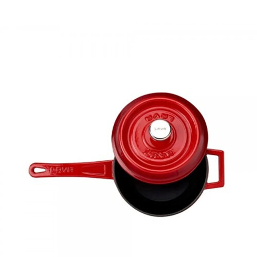 Lava Yuvarlak Saplı Tencere Çap 18 (Sütlük) Kırmızı - 2